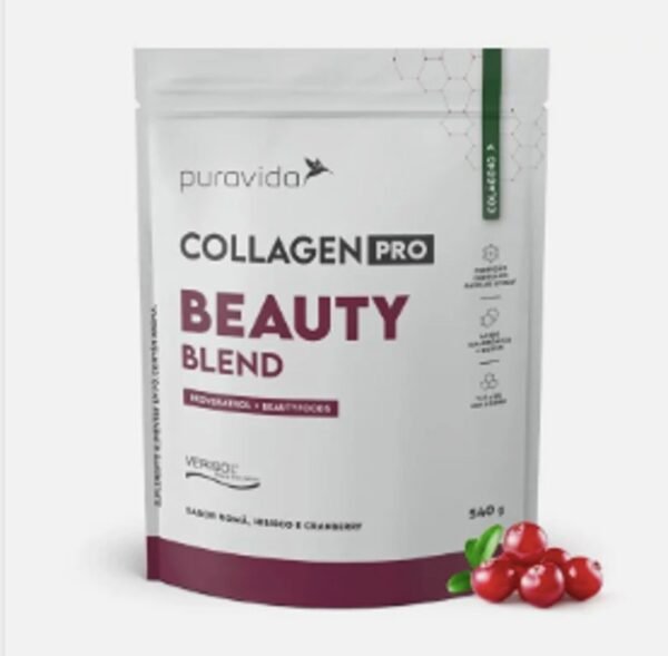 COLLAGEN PRO BEAUTY BLEND HIBISCO 450G PURA VIDA - Image 3