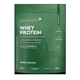 WHEY PROTEIN ISOLADA SABOR NEUTRO 450 G PURA VIDA
