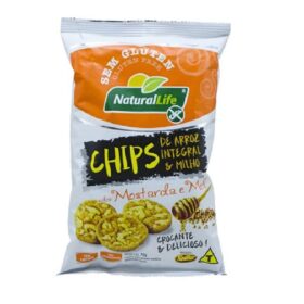 CHIPS ARROZ C/MILHO MOSTARDA/MEL 70G- NATURAL LIFE