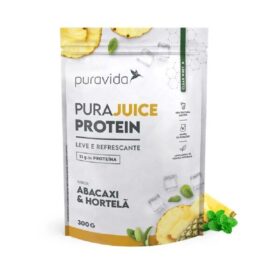 PURA JUICE PROTEIN ABACAXI E EHORTELÃ 300G  PURA VIDA