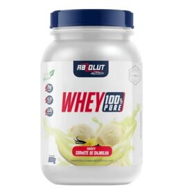 100% WHEY PURE CONC. SORVETE DE BAUNILHA 900G ABSOLUT