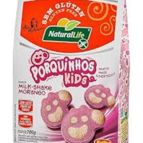 BISCOITO PORQUINHO KIDS MILKSHAKE DE MORANG 100G NATURAL LIFE